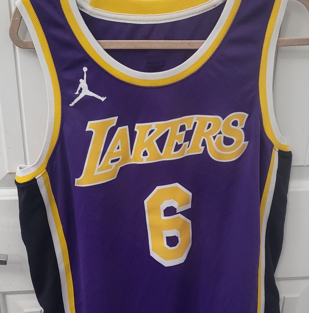 Jordan Lakers Jersey in Purple and Yellow
